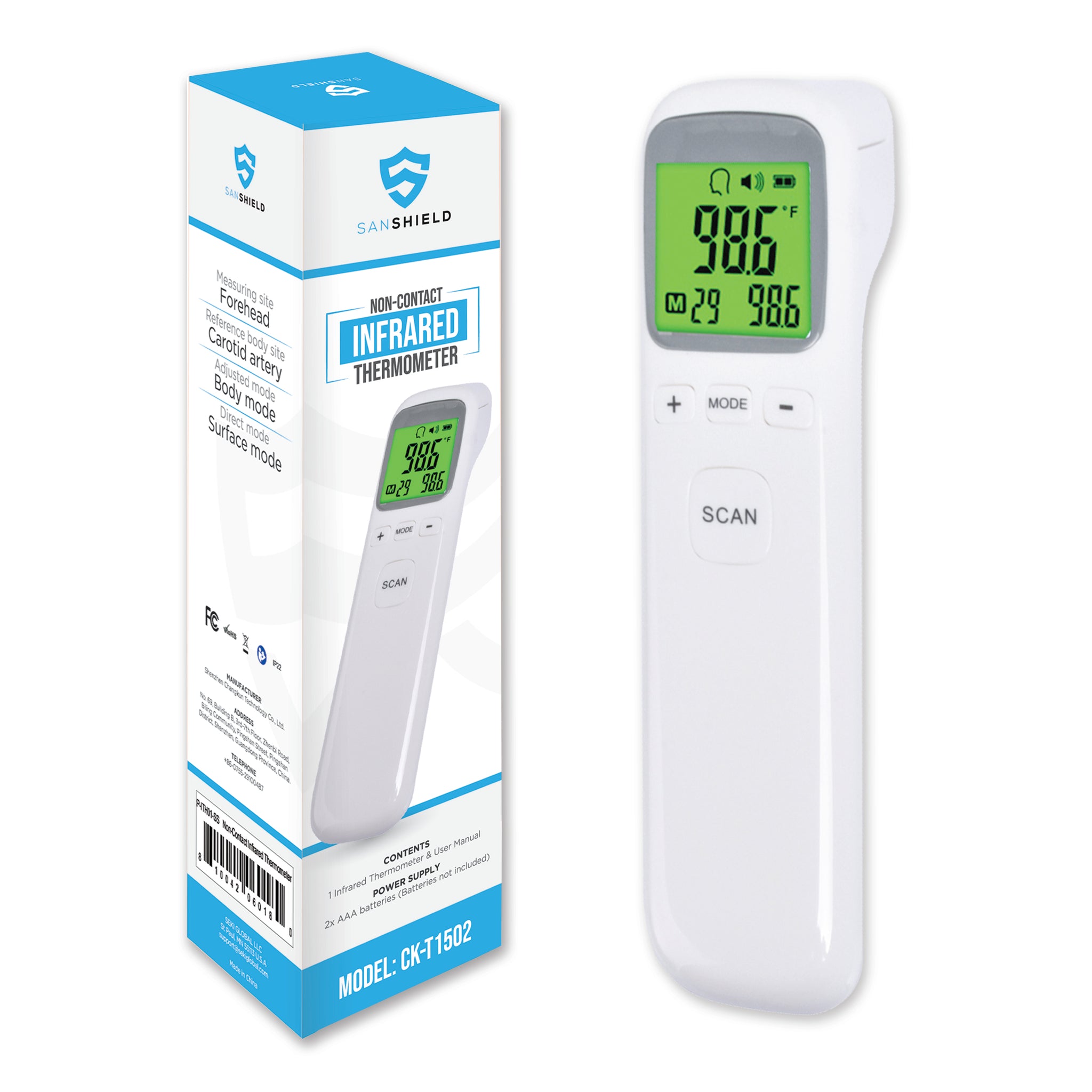 Non-Contact Forehead Thermometer - Infrared Digital Thermometer for Adults Kids Elderly